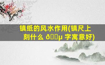 镇纸的风水作用(镇尺上刻什么 🐵 字寓意好)